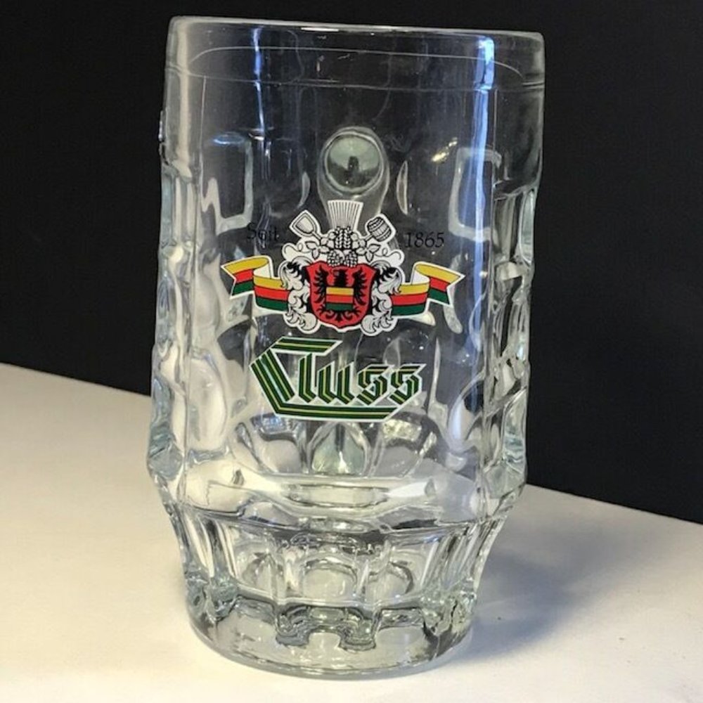 BARWARE MUG GLASS STEIN CUP WINE LIQUOR JUSS VTG